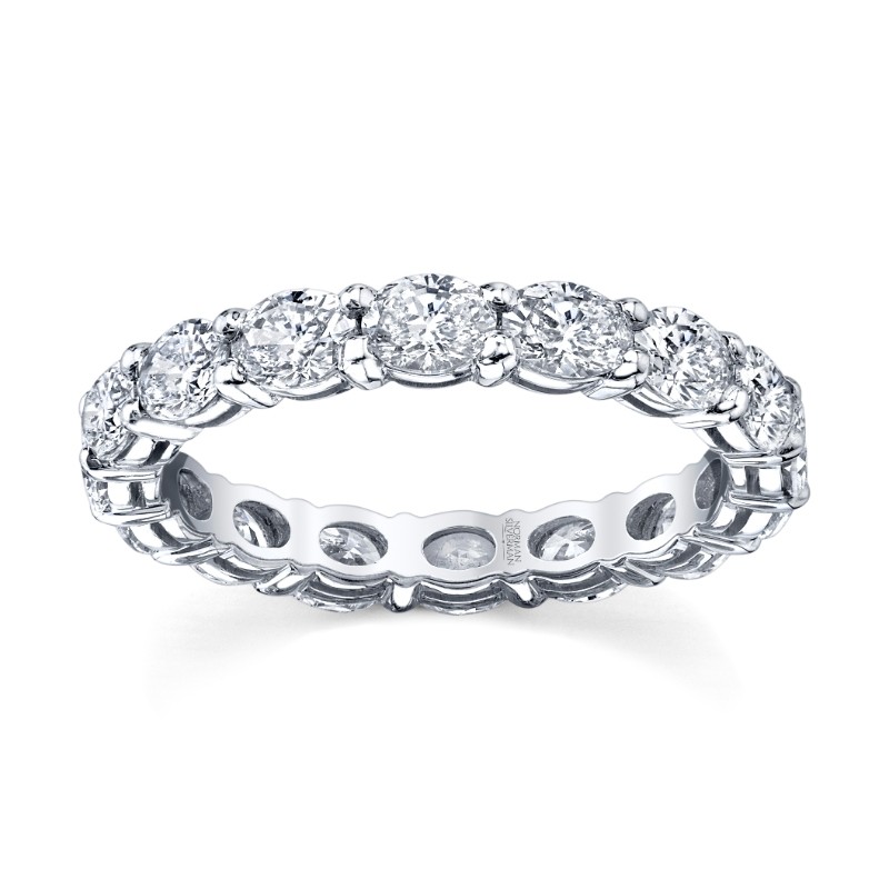 East West Oval Diamond Eternity Band