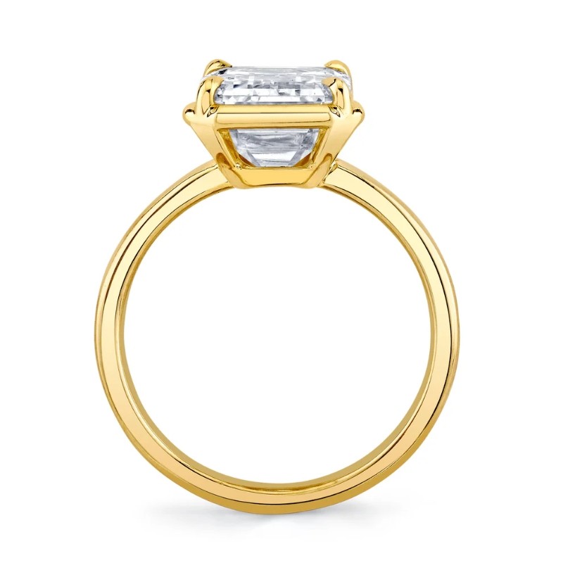 5.27 Carat Emerald Cut Diamond Solitaire Ring