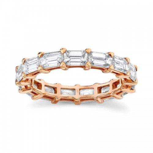 East West Emerald Cut Diamond Eternity Band