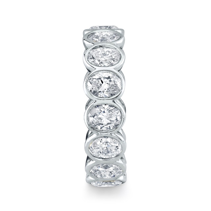 Oval Diamond Bezel Set Eternity band