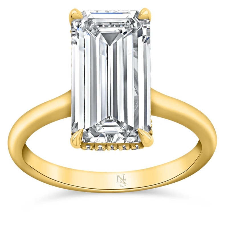 4.06 Carat Emerald Cut Diamond Solitaire Ring