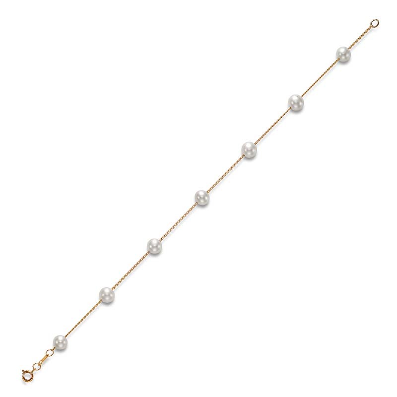 14k Pearl Tin Cup Bracelet