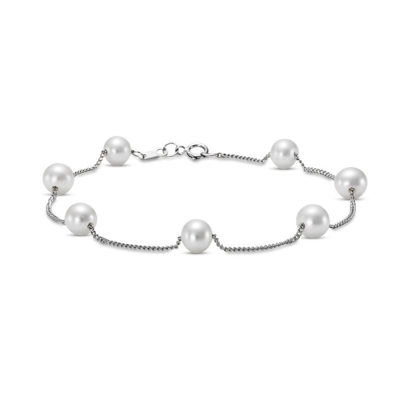 14k Pearl Tin Cup Bracelet