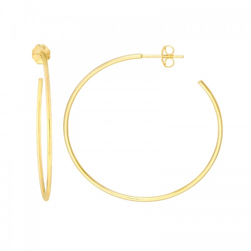 14K Yellow Gold Hoop Earrings By PD Collection