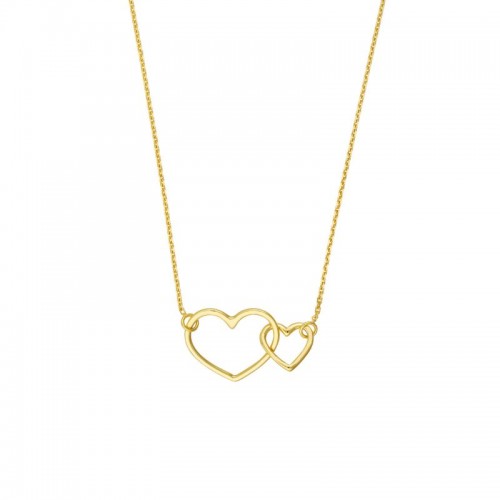 14k Interlocked Heart Necklace