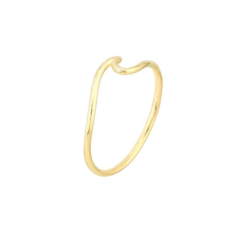 14K Yellow Gold Wave Ring By PD Collection