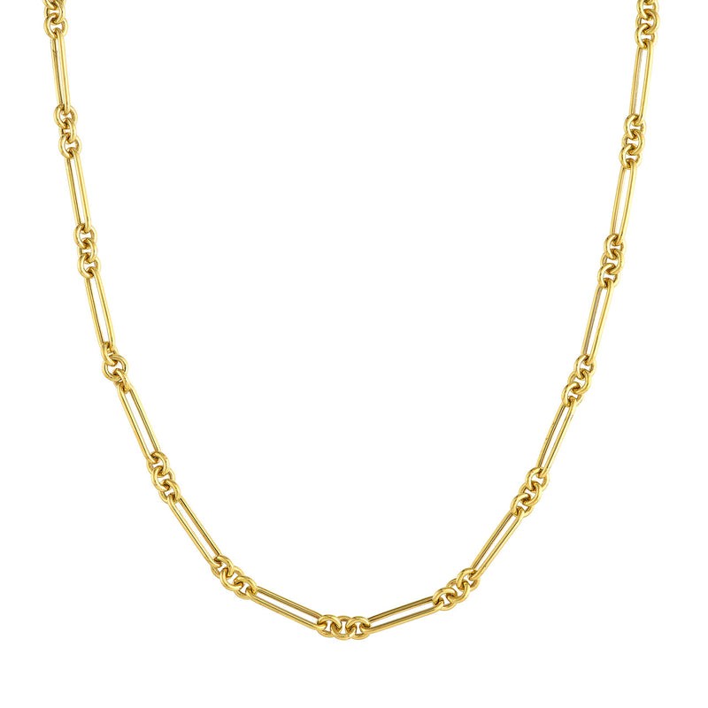 14K Yellow Gold Fancy Paperclip Chain
