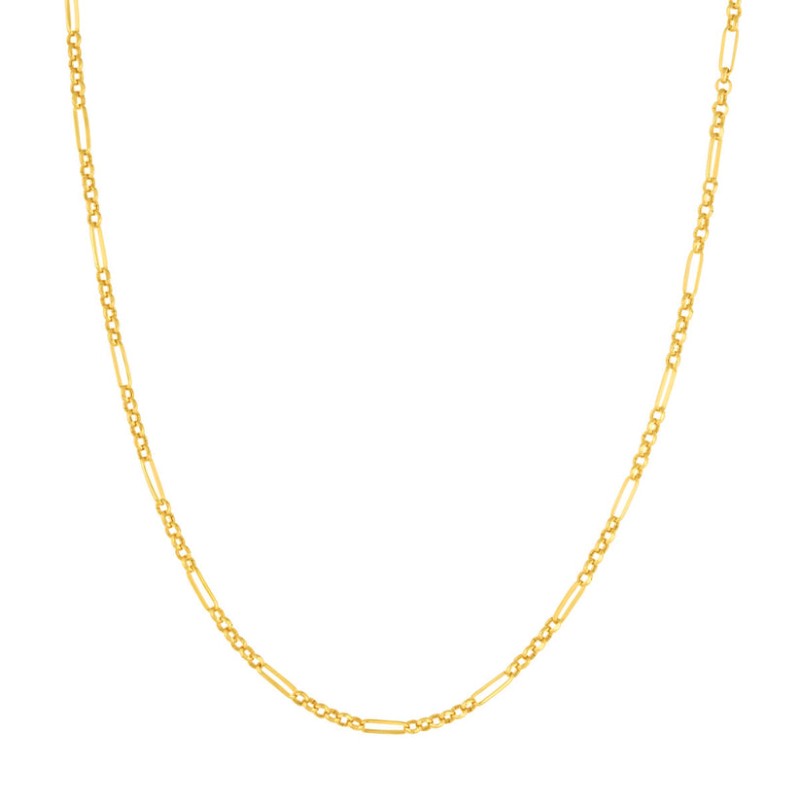 14k Rolo Figaro Necklace