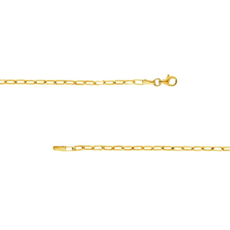 14K Yellow Gold Dainty Paperclip Chain Bracelet BY PD Collection