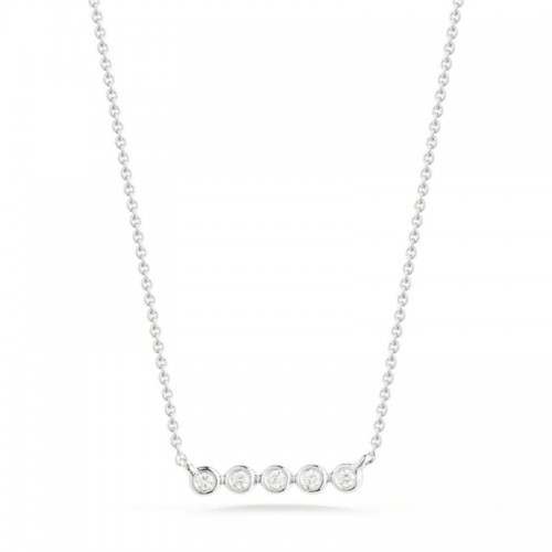 14k Diamond Mini Bezel Bar Necklace By Dana Rebecca