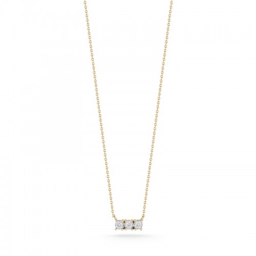 14k Diamond Bar Necklace