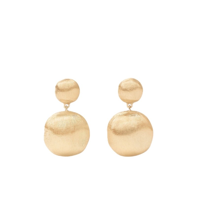 18K Africa Small Double Drop Earrings