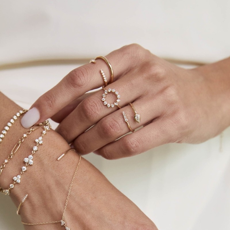14K Open Circle Prong Set Ring By Zoe Chicco