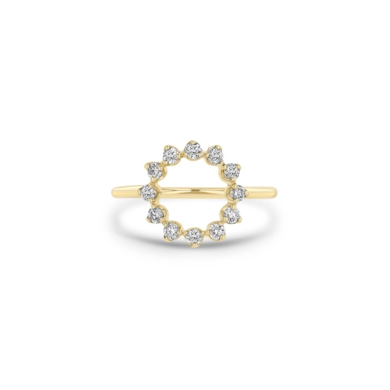 14K Open Circle Prong Set Ring By Zoe Chicco