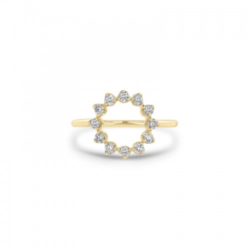 14K Open Circle Prong Set Ring By Zoe Chicco