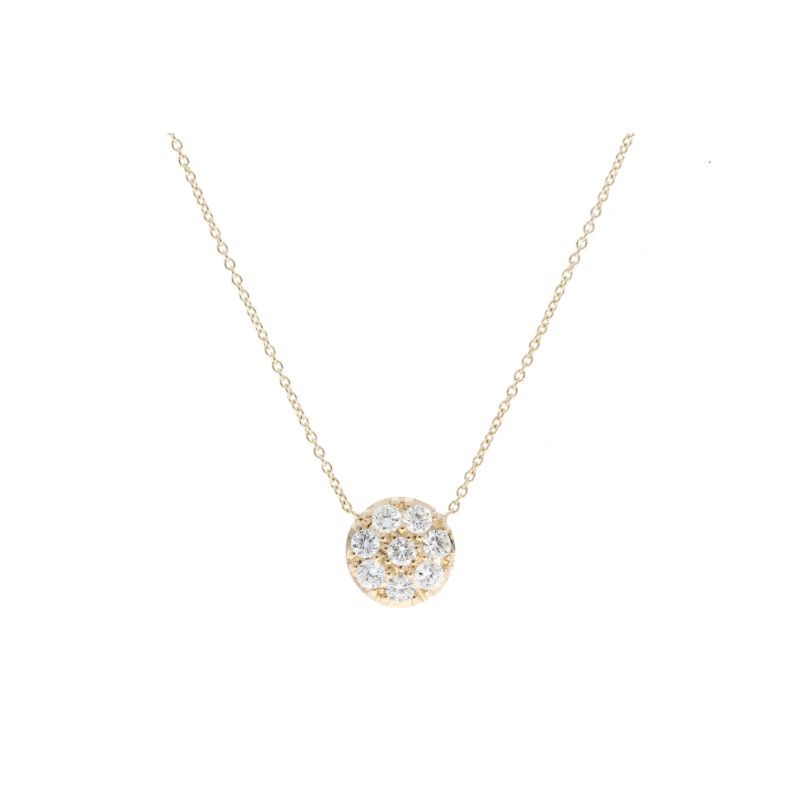 Flower Shape Diamond Pendant Necklace