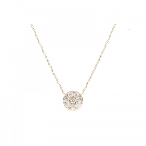 Flower Shape Diamond Pendant Necklace