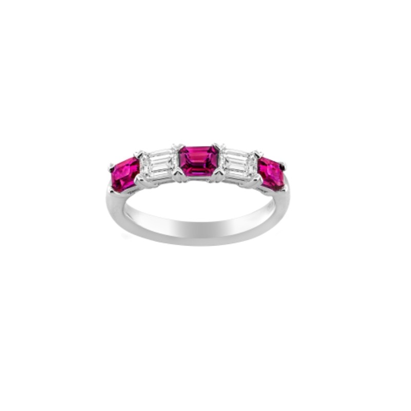 18K White Gold Ruby Ring