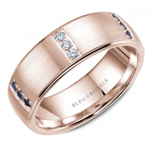 Bleu Royale Diamond Wedding Band