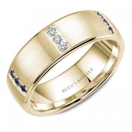 Bleu Royale Diamond Wedding Band
