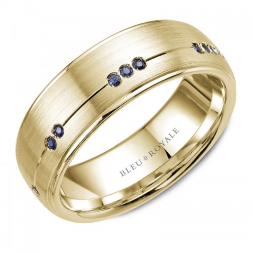 Bleu Royale Diamond Wedding Band