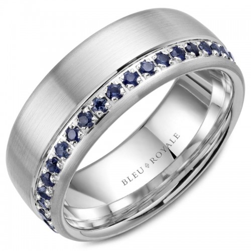 Bleu Royale Diamond Wedding Band