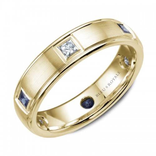 Bleu Royale Diamond Wedding Band