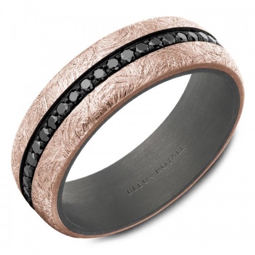 Bleu Royale Tantalum & Precious Wedding Band