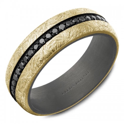 Bleu Royale Tantalum & Precious Wedding Band