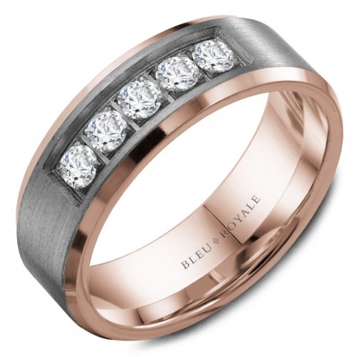 Bleu Royale Tantalum & Precious Wedding Band