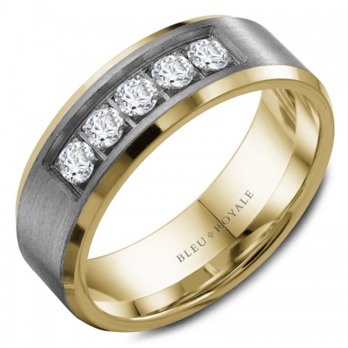 Bleu Royale Tantalum & Precious Wedding Band