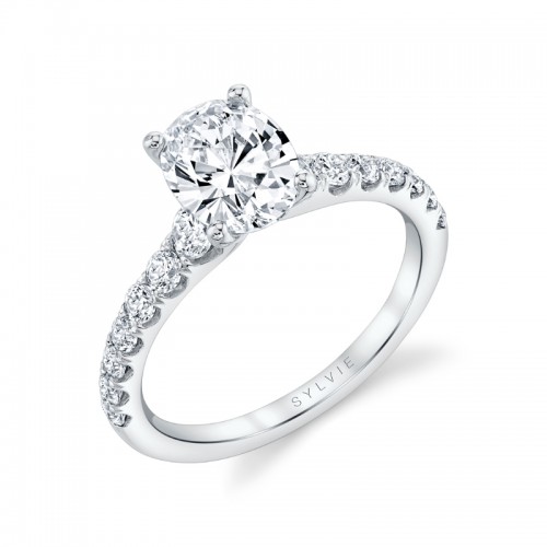 Oval Cut Classic Engagement Ring - Veronique