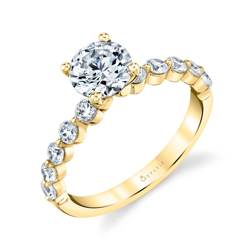 Round Cut Single Prong Engagement Ring 0.50 CT - Karol