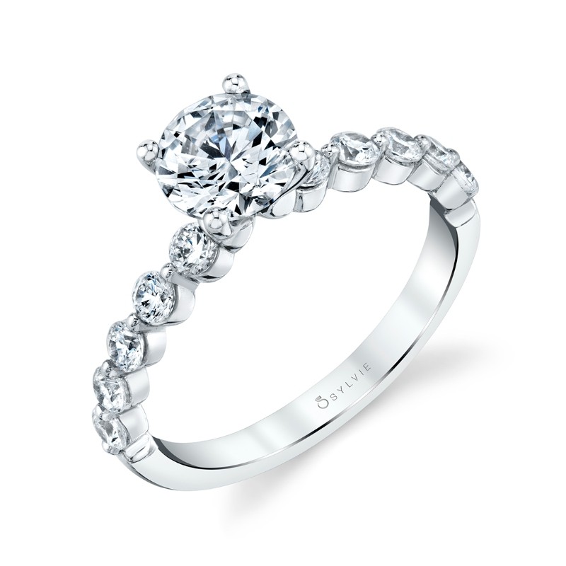 Round Cut Single Prong Engagement Ring 0.50 CT - Karol