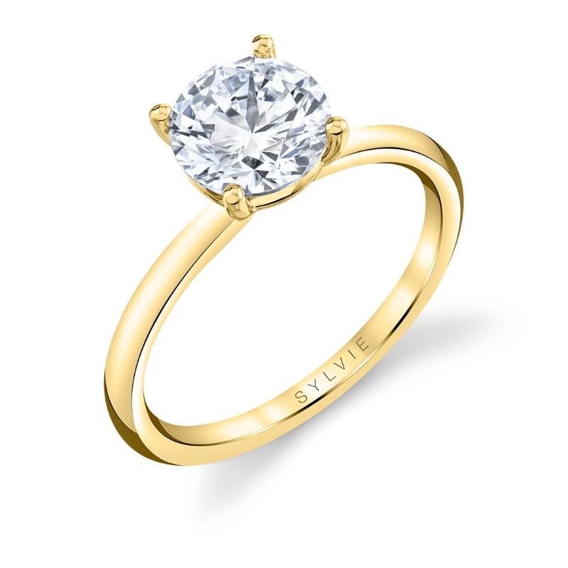 Round Cut Solitaire Engagement Ring - Blake