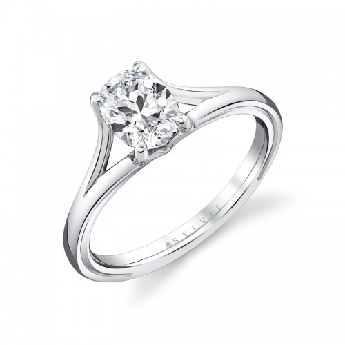 Iconelle Solitaire Shell Taper Engagement Ring - Vera