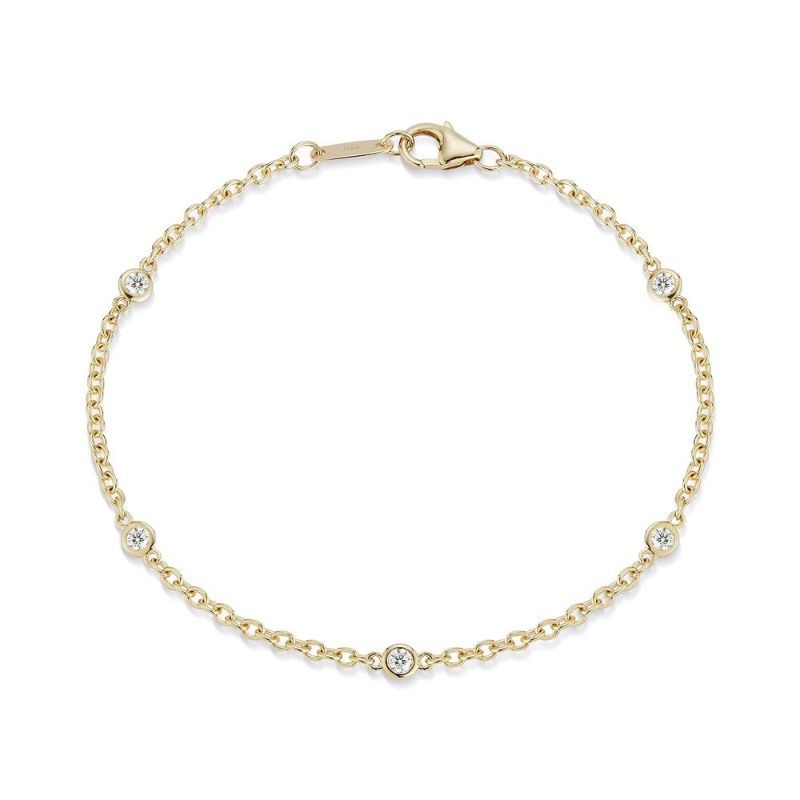 18k Yellow Gold Diamond by the Yard Bracelet