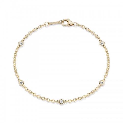18k Yellow Gold Diamond by the Yard Bracelet
