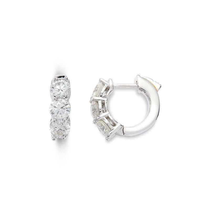 14K Diamond Hoop Earrings By Providence Diamond Collection