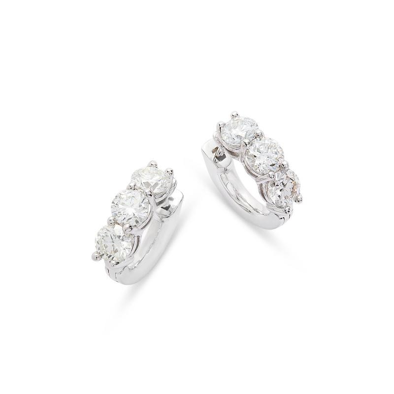 14K Diamond Hoop Earrings
