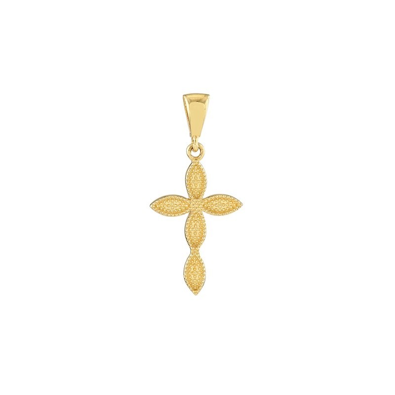14k Marquise Shaped Cross Pendant