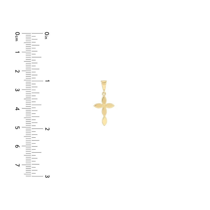 14k Marquise Shaped Cross Pendant