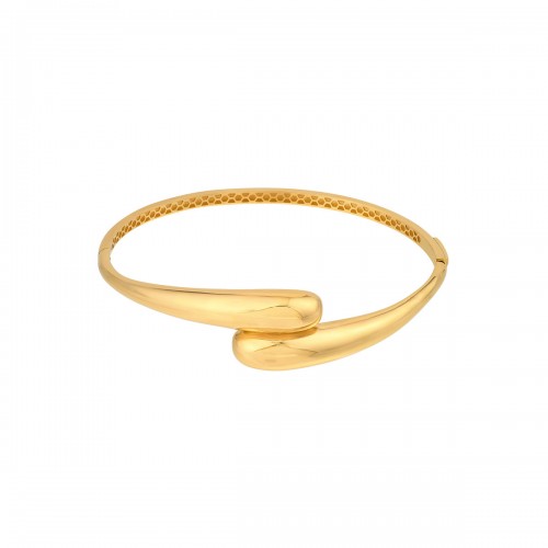 14k Polished Bypass Bangle