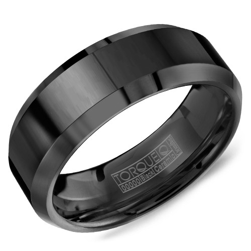 A Torque black ceramic Torque band with beveled edges.