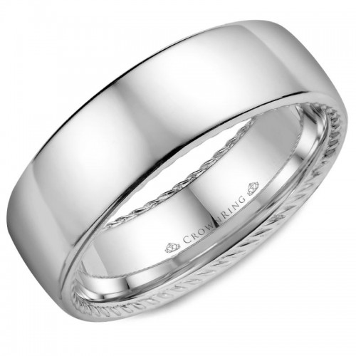 CrownRing Carved Wedding Band