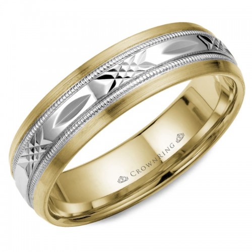 CrownRing Carved Wedding Band