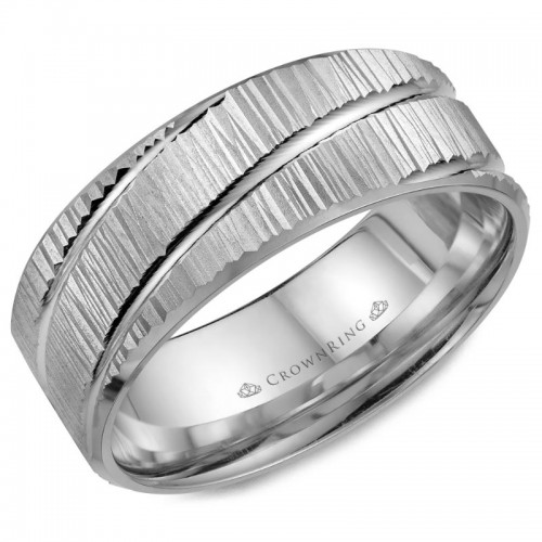 CrownRing Carved Wedding Band