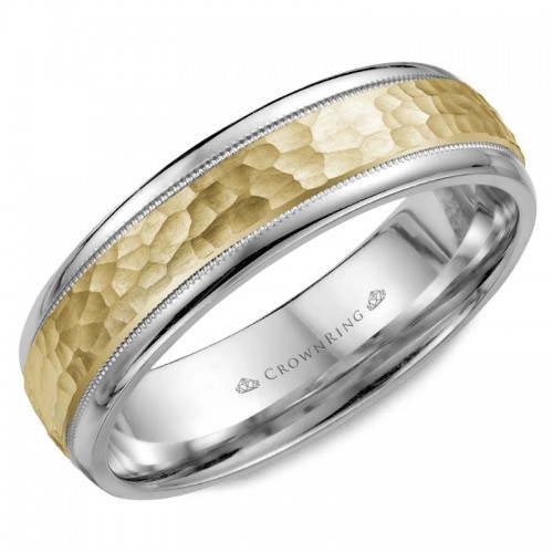 CrownRing Carved Wedding Band