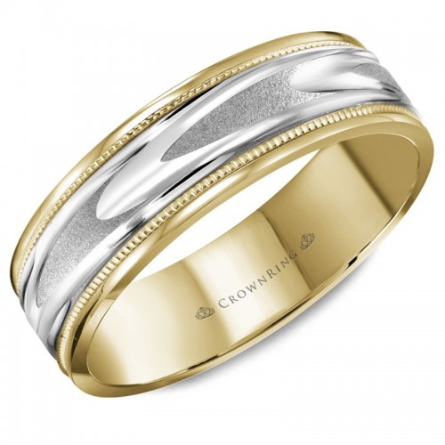 CrownRing Carved Wedding Band