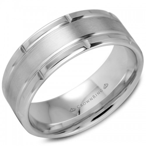 CrownRing Carved Wedding Band